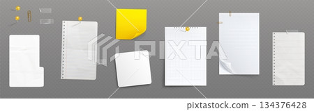 Paper and clips stationery set 134376428