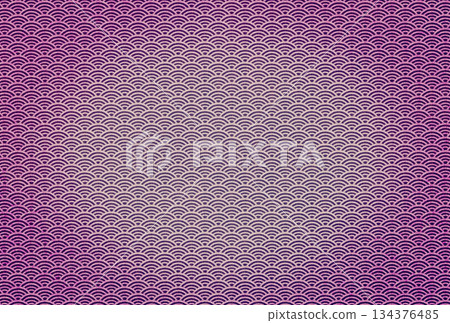 Background image 15 with a purple fabric and a white Seigaiha pattern gradation 134376485