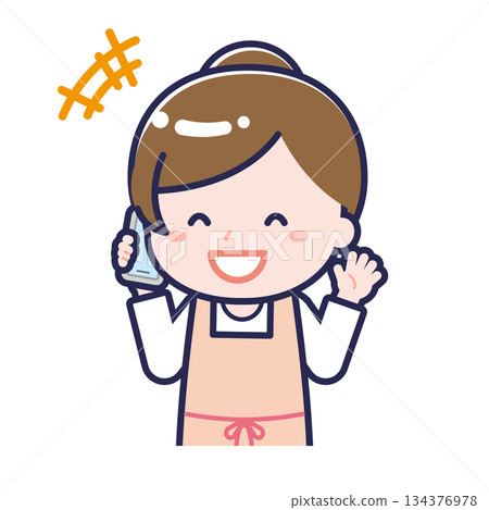 一名女性「育兒工作者」正在使用智慧型手機 134376978