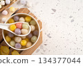 glutinous rice balls winter solstice colorful five elements colorful tangyuan タンユエン もち団子 134377044
