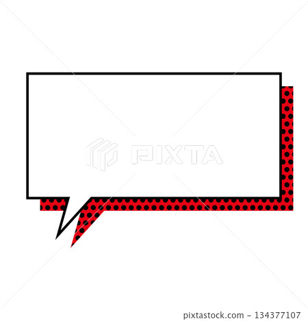 Simple speech bubble illustration, horizontal, square Simple speech bubble illustration, horizontal, square 134377107
