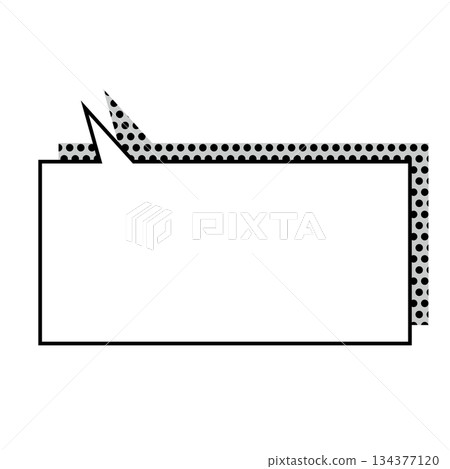 Simple speech bubble illustration, horizontal, square 134377120