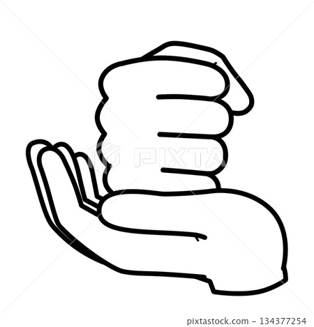 我看到了一些手勢插畫素材 134377254
