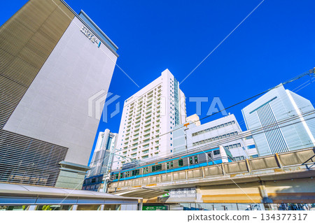 Yokohama cityscape in Japan: Sakuragicho Station, New South Exit, Landmark Tower, H Mets, Yokohama City Hall, trains, etc. Yokohama cityscape in Japan: Sakuragicho Station, New South Exit, Landmark Tower, H Mets, Yokohama City Hall, trains, etc. 134377317