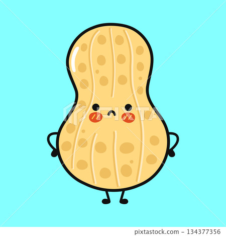 Peanut character feeling sad and frowning 134377356