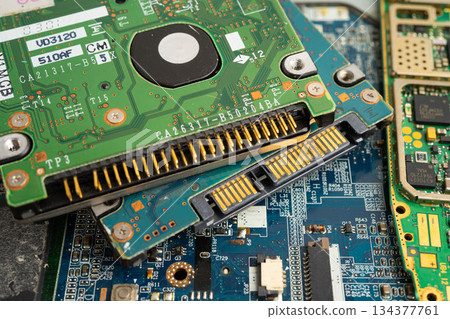 Repairing and upgrade circuit mainboard of notebook, electronic, computer hardware and technology. 134377761