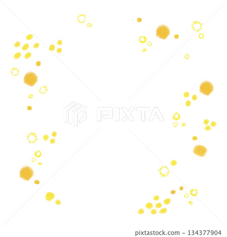 黃色含羞草花環式相框 134377904