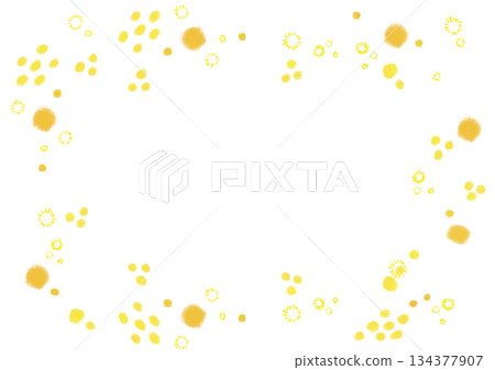 黃色含羞草花環式相框 134377907