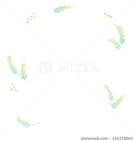 Botanical leaf frame background 134378003