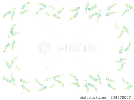 植物葉片框架背景 植物葉片框架背景 134378007