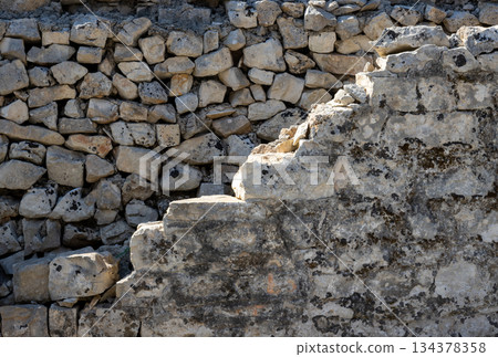 Structure of stone walls, Paxos, Greece 134378358