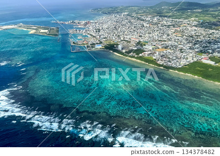 Aerial view of Ishigaki Island, Okinawa Aerial view of Ishigaki Island, Okinawa 134378482