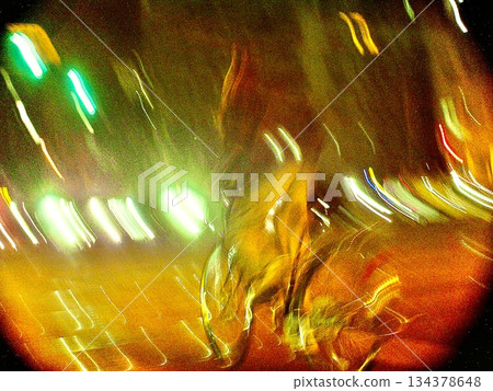 A bicycle racing through the city at night and the trail of light Abstract speed background material A bicycle racing through the city at night and the trail of light Abstract speed background material 134378648
