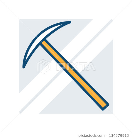 Mining Tool Icon Representing Resources and Various Aspects of Industry and Occupation 134379913