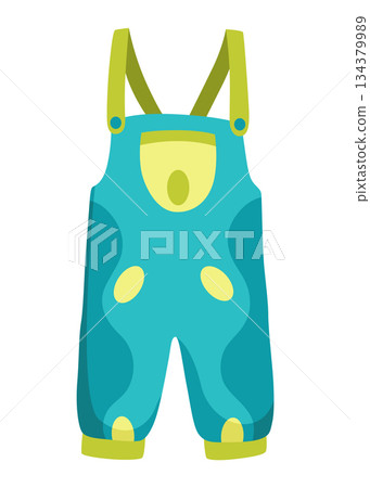 Organic cotton play jumpsuit, Durable baby overalls crafted from natural organic cotton fabric, Perfect for energetic outdoor exploration with resilient reinforced knee 134379989