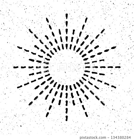 Vintage sunburst, sunset beams. Boho style, modern minimalist bohemian design. Hand drawn bursting sun, light rays. Logotype or lettering design element in retro style. Vector illustration Vintage sunburst, sunset beams. Boho style, modern minimalist bohemian design. Hand drawn bursting sun, light rays. Logotype or lettering design element in retro style. Vector illustration 134380284