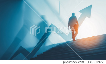 The road to growth: A symbol of business moving forward into the future 134380977