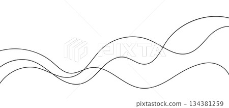 Abstract wavy line pattern in black and white. Curved doodle chaotic illustration Abstract wavy line pattern in black and white. Curved doodle chaotic illustration 134381259