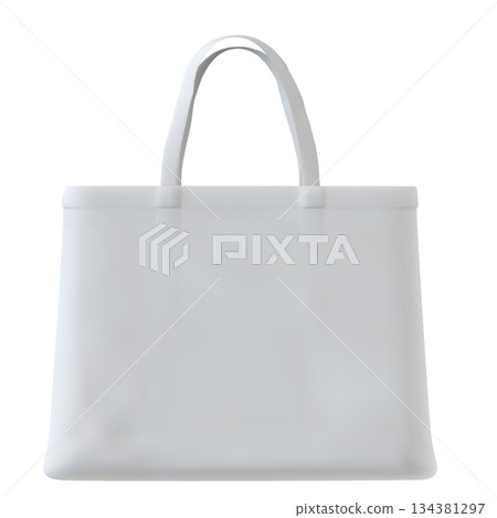 White fabric tote bag mockup with handles, isolated background. White fabric tote bag mockup with handles, isolated background. 134381297