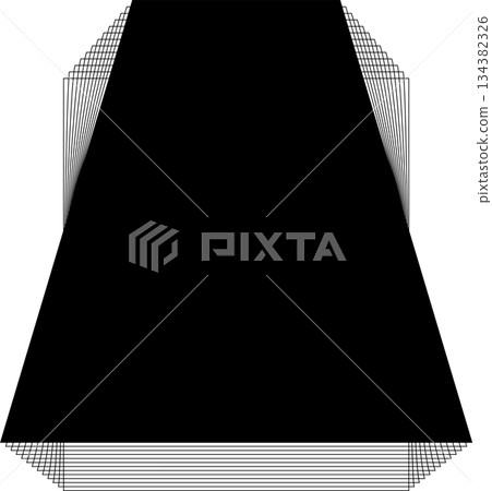 Rectangle blend emblem. Frame geometric modern, logo, tech, digital, science 134382326