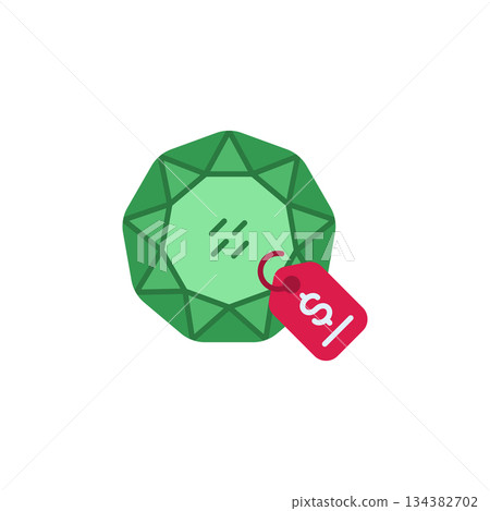 Jewelry Label Tag vector icon. Jewelry icon flat style. perfect use for logo, presentation, website, and more. modern icon design color style 134382702