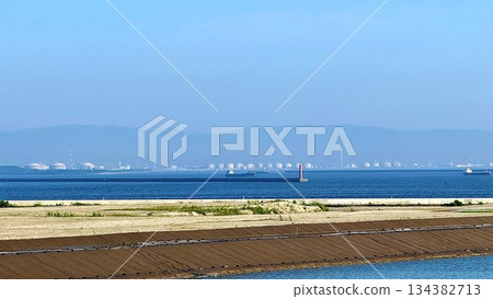 大阪府大阪市海灣地區的景色 大阪府大阪市海灣地區的景色 134382713