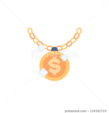 Jewelry Chain vector icon. Jewelry icon flat style. perfect use for logo, presentation, website, and more. modern icon design color style 134382724