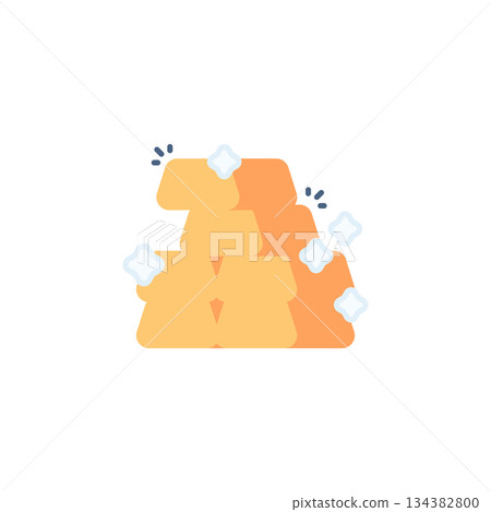 Gold with sparkle vector icon. Jewelry icon flat style. perfect use for logo, presentation, website, and more. modern icon design color style Gold with sparkle vector icon. Jewelry icon flat style. perfect use for logo, presentation, website, and more. modern icon design color style 134382800