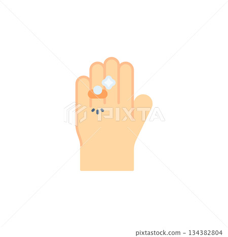 Ring with finger vector icon. Jewelry icon flat style. perfect use for logo, presentation, website, and more. modern icon design color style Ring with finger vector icon. Jewelry icon flat style. perfect use for logo, presentation, website, and more. modern icon design color style 134382804