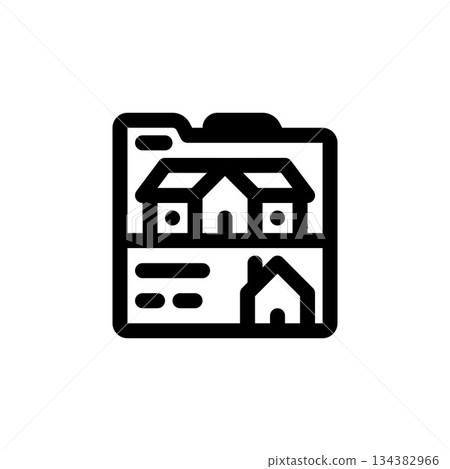 real estate website vector icon. real estate icon outline style. perfect use for logo, presentation, website, and more. simple modern icon design line style 134382966