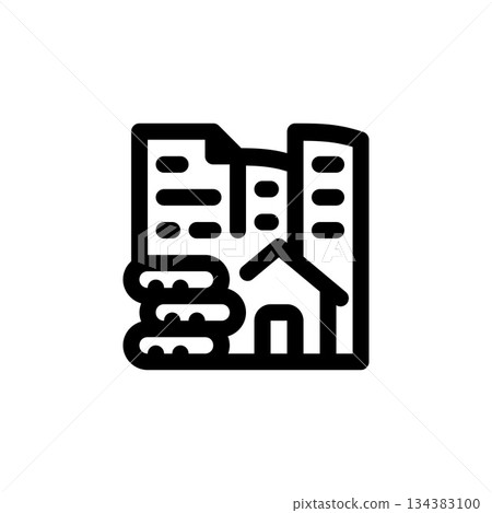 property vector icon. real estate icon outline style. perfect use for logo, presentation, website, and more. simple modern icon design line style property vector icon. real estate icon outline style. perfect use for logo, presentation, website, and more. simple modern icon design line style 134383100
