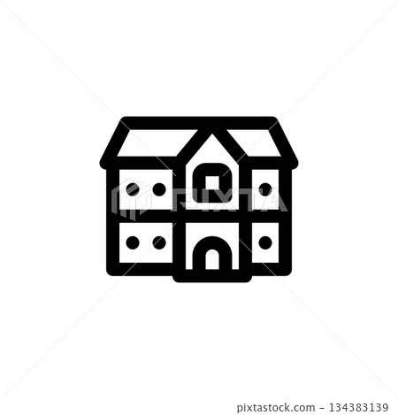 house building vector icon. real estate icon outline style. perfect use for logo, presentation, website, and more. simple modern icon design line style house building vector icon. real estate icon outline style. perfect use for logo, presentation, website, and more. simple modern icon design line style 134383139