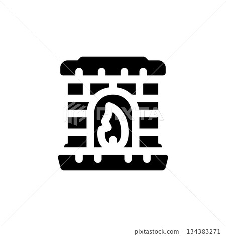 fireplace vector icon. real estate icon solid style. perfect use for logo, presentation, website, and more. simple modern icon design glyph style fireplace vector icon. real estate icon solid style. perfect use for logo, presentation, website, and more. simple modern icon design glyph style 134383271