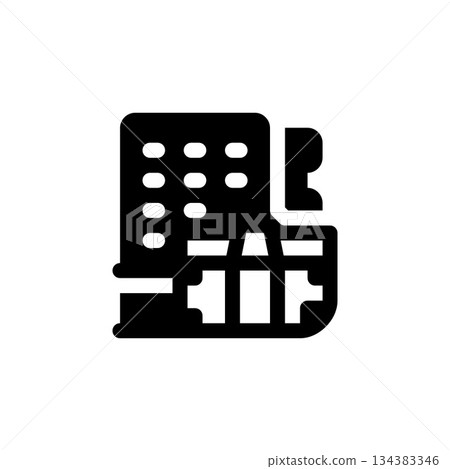 buy apartment vector icon. real estate icon solid style. perfect use for logo, presentation, website, and more. simple modern icon design glyph style 134383346