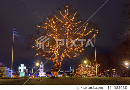 Liberty Square lights at night, Tallinn, Estonia Liberty Square lights at night, Tallinn, Estonia 134383688