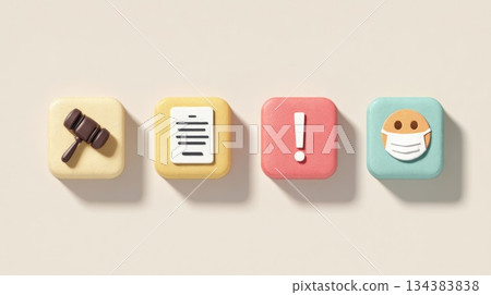 Legal, Safety & Health Compliance Icons 134383838