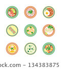 Ethnic food illustration set 134383875