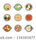 Korean food illustration set 2 134383877