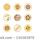 Chinese food illustration set 134383879