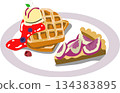 Waffle and fig tart 134383895