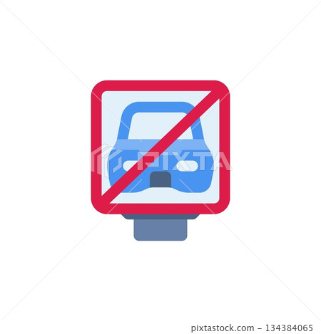 no parking vector icon. real estate icon outline style. perfect use for logo, presentation, website, and more. simple modern icon design line style no parking vector icon. real estate icon outline style. perfect use for logo, presentation, website, and more. simple modern icon design line style 134384065