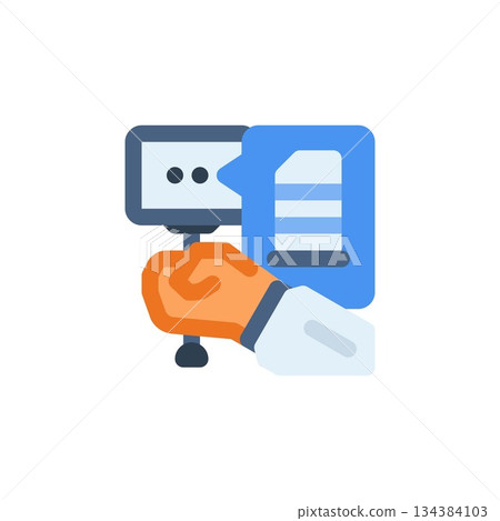 apartment auction vector icon. real estate icon outline style. perfect use for logo, presentation, website, and more. simple modern icon design line style 134384103