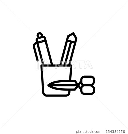 pencil case vector icon. office and business icon outline style. perfect use for logo, presentation, website, and more. simple modern icon design line style pencil case vector icon. office and business icon outline style. perfect use for logo, presentation, website, and more. simple modern icon design line style 134384258