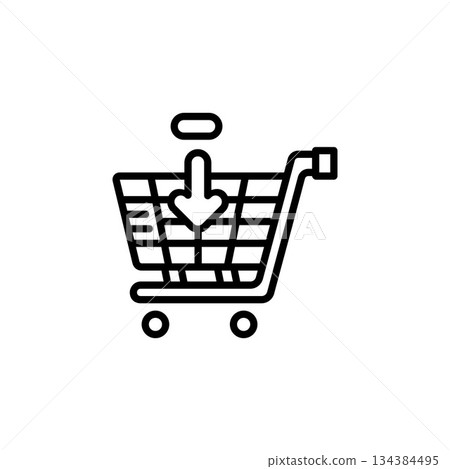 add to cart vector icon line style. Perfect for website, application, commerce, presentation, logo and more. simple, thin and modern outline icon add to cart vector icon line style. Perfect for website, application, commerce, presentation, logo and more. simple, thin and modern outline icon 134384495