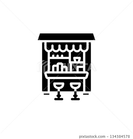 snack booth vector icon solid style. Perfect for website, application, commerce, presentation, logo and more. simple, thin and modern solid icon snack booth vector icon solid style. Perfect for website, application, commerce, presentation, logo and more. simple, thin and modern solid icon 134384578