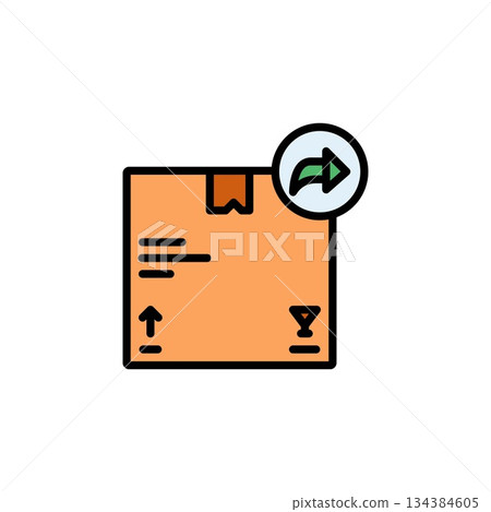 share product vector icon filled line style. Perfect for website, application, commerce, presentation, logo and more. simple and modern color outline icon 134384605