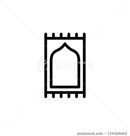 player mat icon. ramadan icon. perfect to logo, presentation, template, website, application, and more product. vector icon design line style 134384669