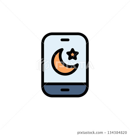 islam app vector icon filled line style. perfect use for logo, presentation, website, and more. simple modern icon design color line style islam app vector icon filled line style. perfect use for logo, presentation, website, and more. simple modern icon design color line style 134384820