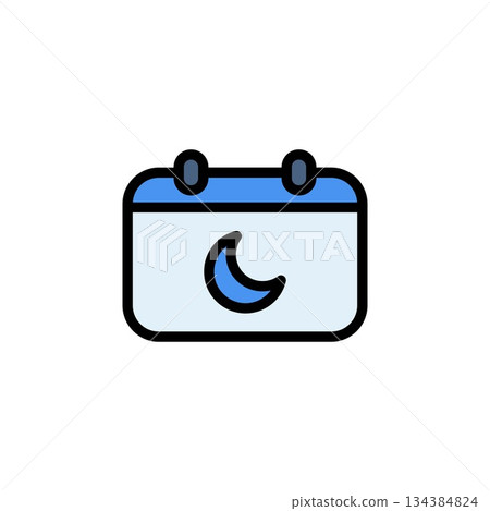 islamic calendar vector icon filled line style. perfect use for logo, presentation, website, and more. simple modern icon design color line style islamic calendar vector icon filled line style. perfect use for logo, presentation, website, and more. simple modern icon design color line style 134384824