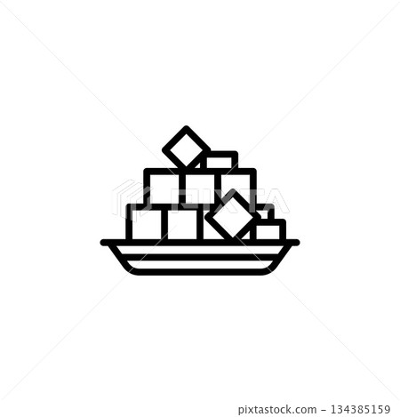 sugar vector icon. bakery icon outline style. perfect use for logo, presentation, website, and more. simple modern icon design line style sugar vector icon. bakery icon outline style. perfect use for logo, presentation, website, and more. simple modern icon design line style 134385159